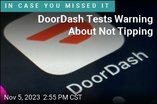 DoorDash Tests Warning About Not Tipping