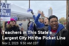 Teachers in This State&#39;s Largest City Hit the Picket Line