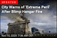 Fire Destroys Historic Blimp Hangar in California