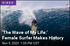 Female Surfer Rides This Wave Into Record Book