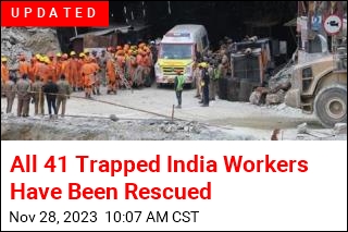 Rescuers Finally Reach Trapped Workers in India