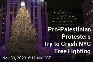 Pro-Palestinian Protesters Try to Crash NYC Tree Lighting