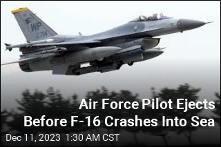 Air Force Pilot Ejects Before F-16 Crashes Into Sea