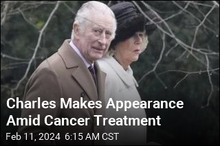 Charles Attends Church Amid Cancer Treatment