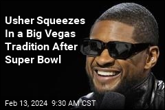 Usher Squeezes In a Big Vegas Tradition After Super Bowl