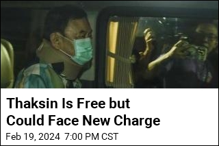 Thaksin Is Free but Could Face New Charge
