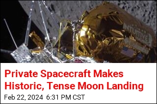 Private Spacecraft Makes Historic, Tense Moon Landing