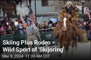 Skiing Plus Rodeo = Wild Sport of &#39;Skijoring&#39;