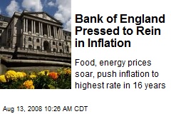 Bank of England Pressed to Rein in Inflation