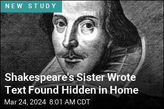Shakespeare&#39;s Sister Wrote Text Found Hidden in Home
