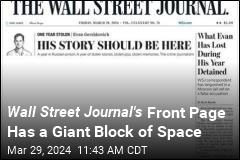 Wall Street Journal&#39;s Front Page Has a Giant Block of Space