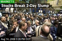 Stocks Break 2-Day Slump
