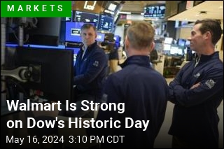 Walmart Is Strong on Dow&#39;s Historic Day