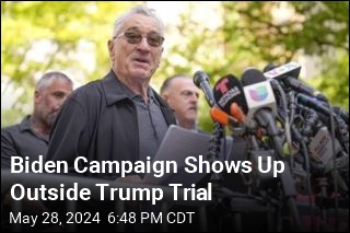 Outside Trump Trial, De Niro Speaks for Biden Campaign