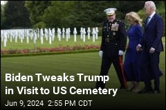 Biden Tweaks Trump in Visit to US Cemetery