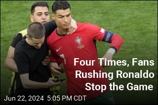Fans Repeatedly Rush Ronaldo for Selfies, Halting Game