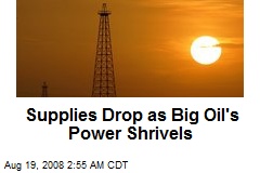 Supplies Drop as Big Oil's Power Shrivels
