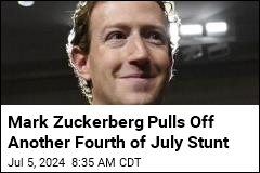 Zuckerberg's July Fourth Stunt: A Beer, Flag, Tux, Surfboard