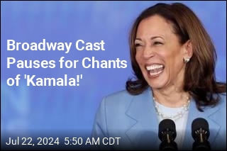 Broadway Cast Pauses for Chants of &#39;Kamala!&#39;