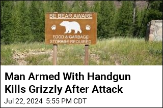 Man Armed With Handgun Kills Grizzly After Attack