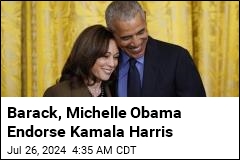 Barack, Michelle Obama Endorse Kamala Harris