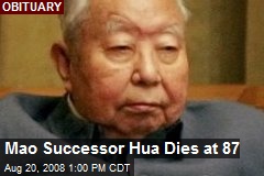 Mao Successor Hua Dies at 87