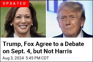 Trump Says He&#39;s Up for a Harris Debate, but on Fox