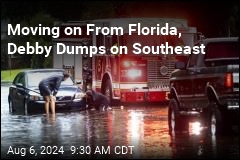 Moving on From Florida, Debby Dumps on Southeast