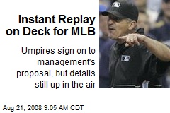 Instant Replay on Deck for MLB