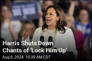 Harris Stops &#39;Lock Him Up&#39; Chant at Campaign Rally