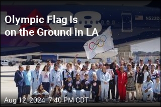 Olympic Flag Reaches LA