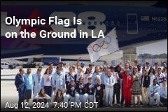 Olympic Flag Reaches LA