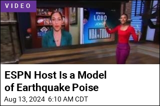 ESPN Host Is a Model of Earthquake Poise