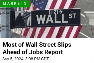 Most of Wall Street Slips Ahead of Jobs Report