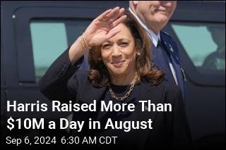 Harris Raised More Than $10M a Day in August