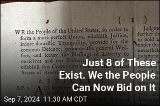 Minimum Bid for Rare Copy of US Constitution: $1M