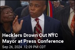 NYC Mayor Eric Adams Heckled at Raucous Presser