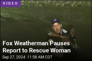 Meteorologist Interrupts Report to Rescue Woman