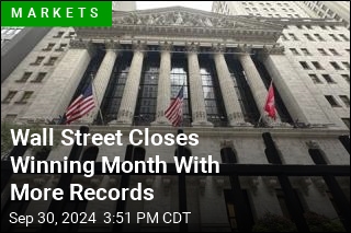 Wall Street Closes Winning Month With More Records