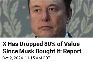 X Has Dropped 80% of Value Since Musk Bought It: Report