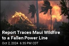 Report Traces Maui Wildfire to a Fallen Power Line