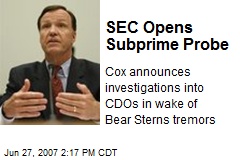 SEC Opens Subprime Probe