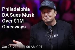 Philly DA Sues Musk Over $1M Giveaways