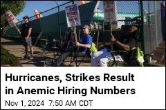 Hurricanes, Strikes Result in Anemic Hiring Numbers