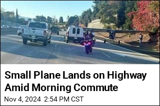 Small Plane Lands on Highway Amid Morning Commute