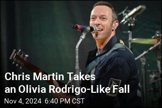 Chris Martin Takes an Olivia Rodrigo-Like Fall