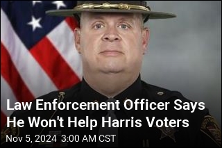 Law Enforcement Officer Says He Won't Help Harris Voters