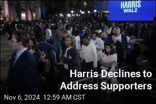 Harris Declines to Address Supporters