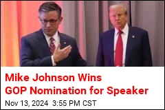 Mike Johnson Wins GOP Nomination for Speaker