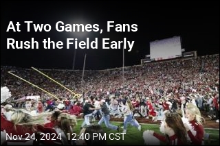 Goal Posts Go Back Up After Fans Rush Field Early